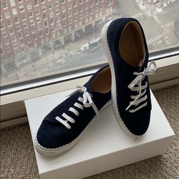 LK Shoes Navy Suede Sneakers Poshmark
